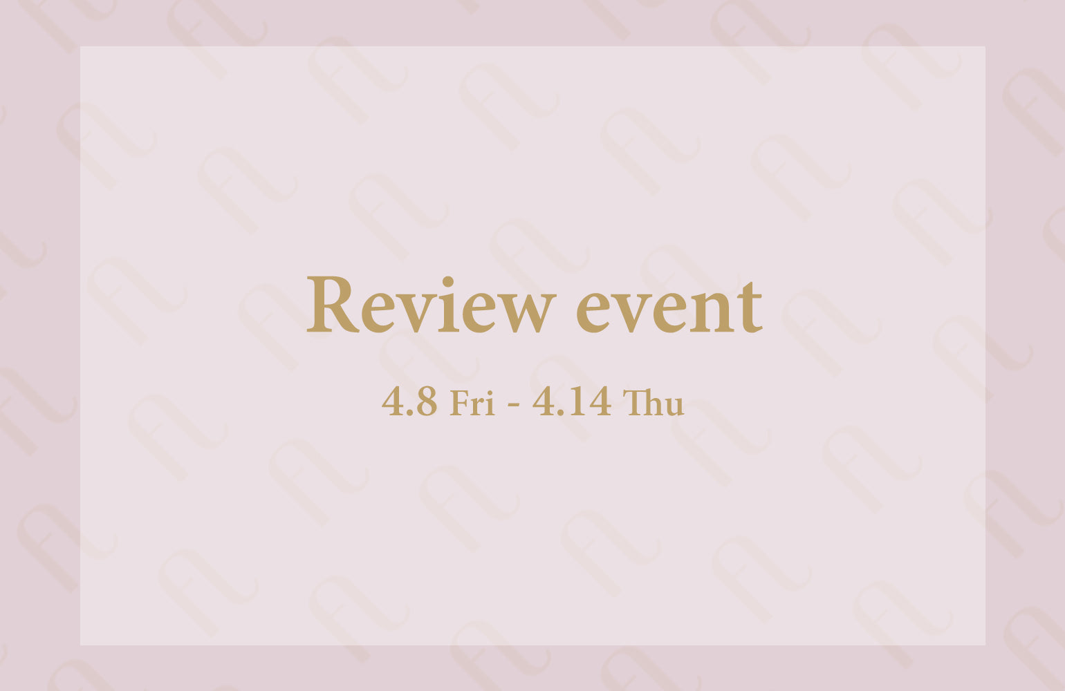 BEST REVIEW EVENT開催決定！